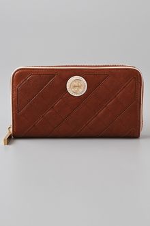 Tory Burch Quilted Zip Continental Wallet - Lyst