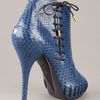 Versace Python Ankle Boot in Blue - Lyst