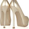 Yves Saint Laurent Tribute Metallic Leather Pumps in Gold - Lyst