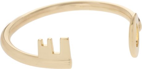 Asos Collection Asos Key Cuff Bracelet in Gold - Lyst
