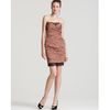 Bcbgmaxazria Rachael Strapless Mini Dress with Lace Hem in Brown (light taupe rose) - Lyst