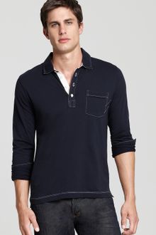 Billy Reid Long Sleeve Pensacola Polo - Lyst