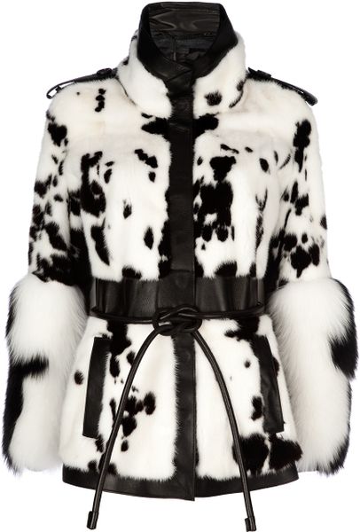 Burberry Prorsum Fox Fur Jacket in Black - Lyst