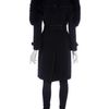 Burberry Prorsum Fox Fur Detail Trenchcoat in Blue - Lyst