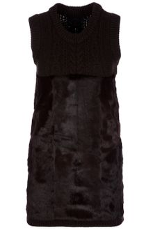 Burberry Prorsum Goat Fur Tunic - Lyst