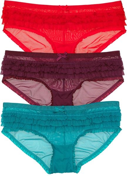 Calvin Klein Underwear Ruffle My Feathers Hipster in Multicolor (knock out red) - Lyst