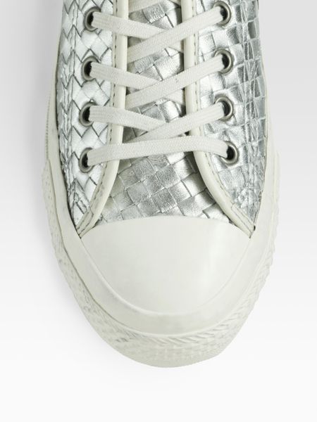converse woven leather