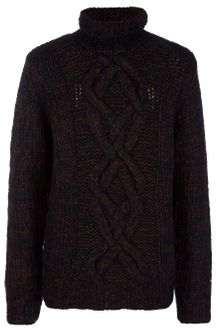 Dries Van Noten Cable Knit Turtleneck Jumper - Lyst