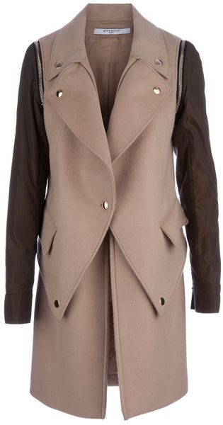 Givenchy Long Coat in Beige - Lyst