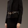 Gucci Belt Detail Jacket in Black - Lyst