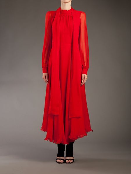 gucci red gown
