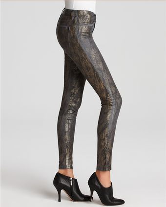 J Brand Golden Snakeskin Skinny Jeans in Grey - Lyst