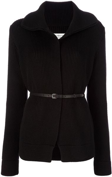 Maison Martin Margiela Belted Jacket in Black - Lyst