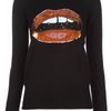 Markus Lupfer Lara Lip Sequin Jumper in Black - Lyst