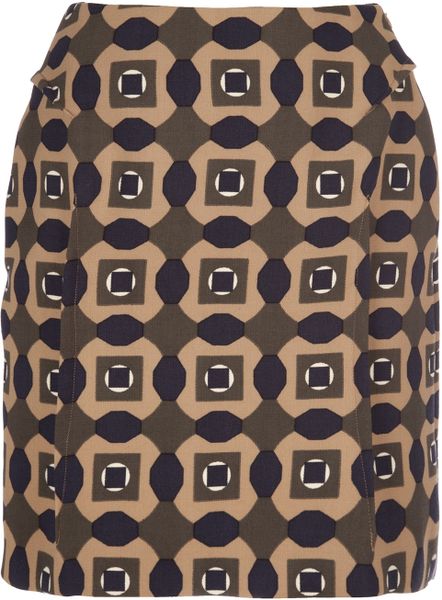 Marni Pattern Skirt in Beige - Lyst