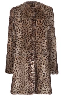 Matthew Williamson Printed Rabbit Fur Coat - Lyst