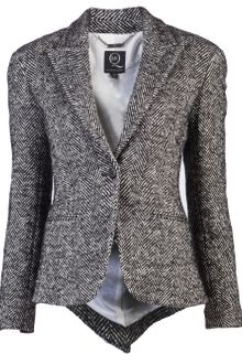 McQ by Alexander McQueen Tweed Structured Blazer - Lyst