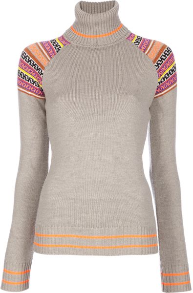 Mw Matthew Williamson Roll Neck Jumper in Gray (grey) - Lyst