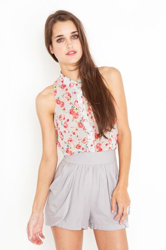 Nasty Gal Drape Pocket Shorts - Gray - Lyst