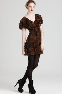 Rachel Zoe Short Sleeve Ruffle Dress - Lyst