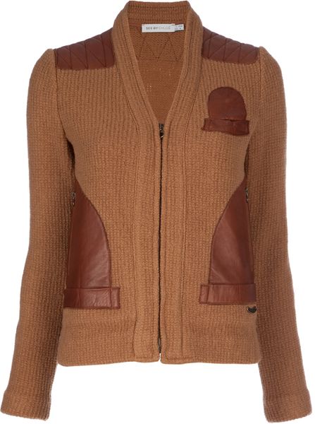 See By Chloé Knitted Cardigan in Brown - Lyst