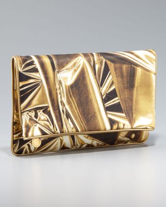  Printed Soft Fold-over Clutch 