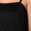 Theory Black Palonia Fringed Silk Dress in Black - Lyst