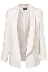 Topshop Drape Longline Blazer