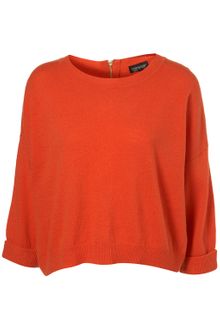 Topshop Knitted Zip Back T Shirt - Lyst