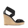 Tory Burch Espadrilles  Adonis Elastic High Wedge in Black - Lyst