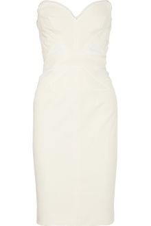 Zac Posen Strapless Ribbed-jersey Dress - Lyst