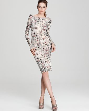 Zac Posen Printed Knit Dress - Lyst