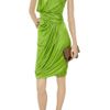 Zac Posen Draped Oneshoulder Jersey Dress in Green - Lyst