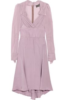 Zac Posen Long-sleeved Silk-chiffon Dress - Lyst