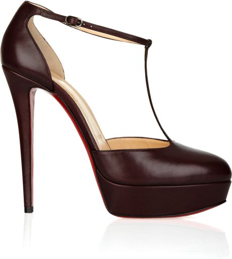 t strap leather pumps