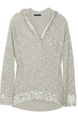 Donna Karan New York Sequined Cashmere and Silk-blend Sweater