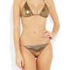 Gucci Metallic Triangle Bikini in Gold (bronze) - Lyst