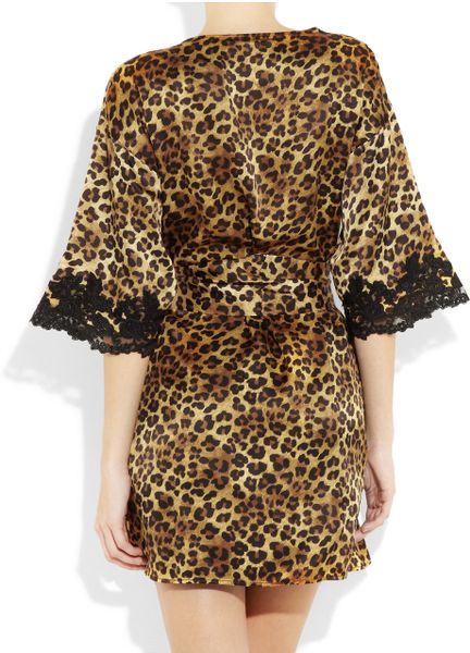 leopard silk robes