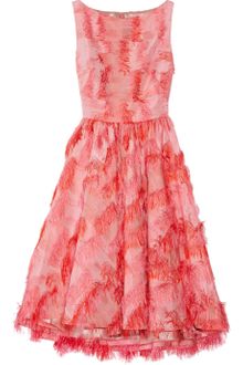Lela Rose Fringed Jacquard Dress - Lyst