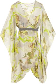 Matthew Williamson Kyoto Printed Silk-chiffon Wrap Dress - Lyst