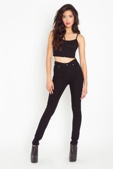 Nasty Gal Second Skin Jeans - Black - Lyst