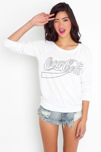 Nasty Gal Coca-cola Sweatshirt - Lyst