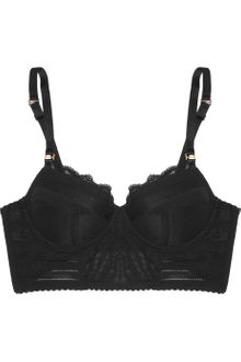 Stella McCartney Caroline Wriggling Mesh and Lace Bustier Bra - Lyst