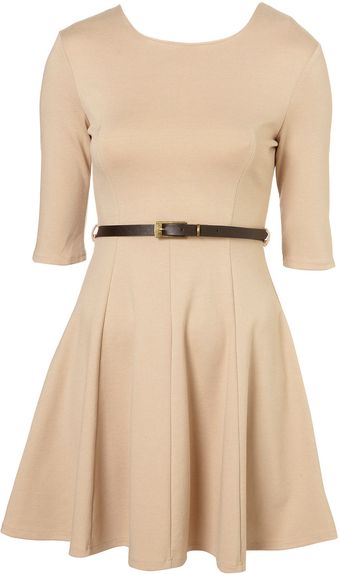 Topshop Skater Belt Dress By Rare** - Lyst