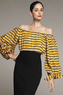 Yves Saint Laurent Rope-print Peasant Blouse - Lyst
