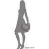 Fendi Shimmer Leather Shoulder Bag in Gray (slate)