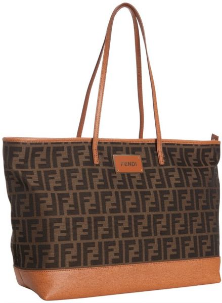 fendi zucca roll tote bag