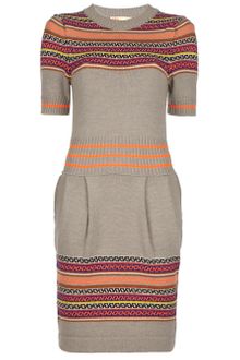 Mw Matthew Williamson Fairisle Print Dress - Lyst