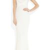 Alexander Mcqueen Cowlneck Silkcrepe Gown in White - Lyst