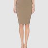 Lanvin Knee Length Skirts in Beige (khaki) - Lyst